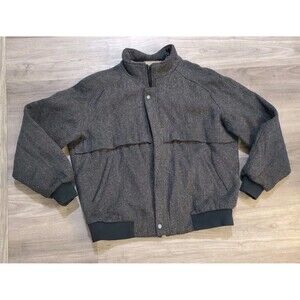 Vintage Seattle Blues Outerwear Virgin Wool Jacket Mens Sz XL Zip Up Gray Winter